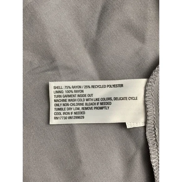 Wild Fable Gray Iridescent Satin Maxi Dress Adjustable Spaghetti Strap Small - Picture 12 of 12